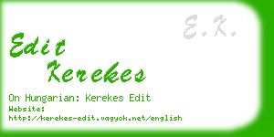 edit kerekes business card